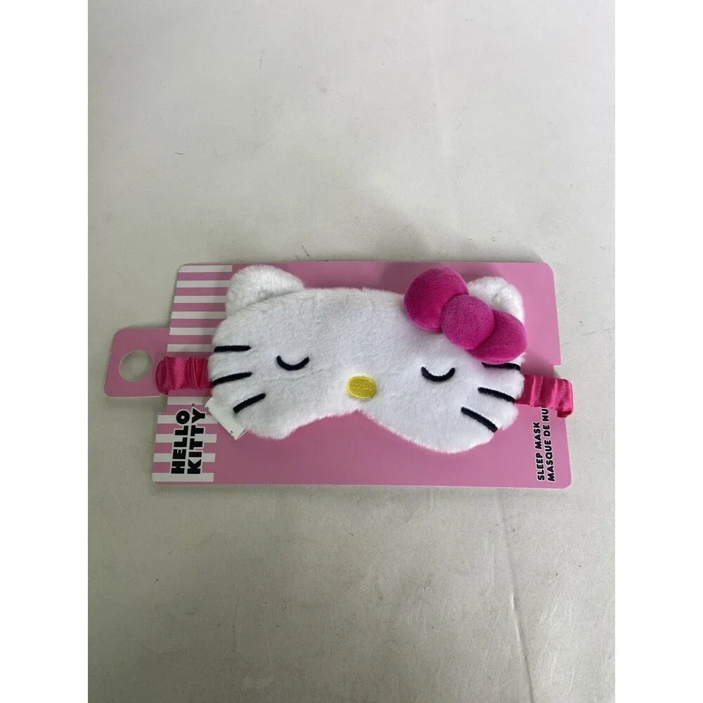 Hello Kitty Licensed Plush Face Eye Mask Sleep Cover Blindfold NEW